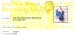 recording gift voucher